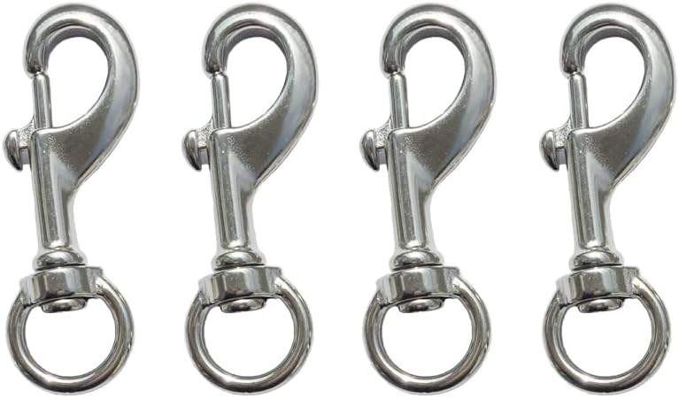 123$$Swivel Eye Bolt Snap Hooks, Stainless Steel 316 Marine Grade Scuba Diving Clip, Snap Bolt Trigger Chain Clip, Single Ended Trigger Clasp Pet Buckle, 68Mm – 11Mm, Heavy Duty Snaps