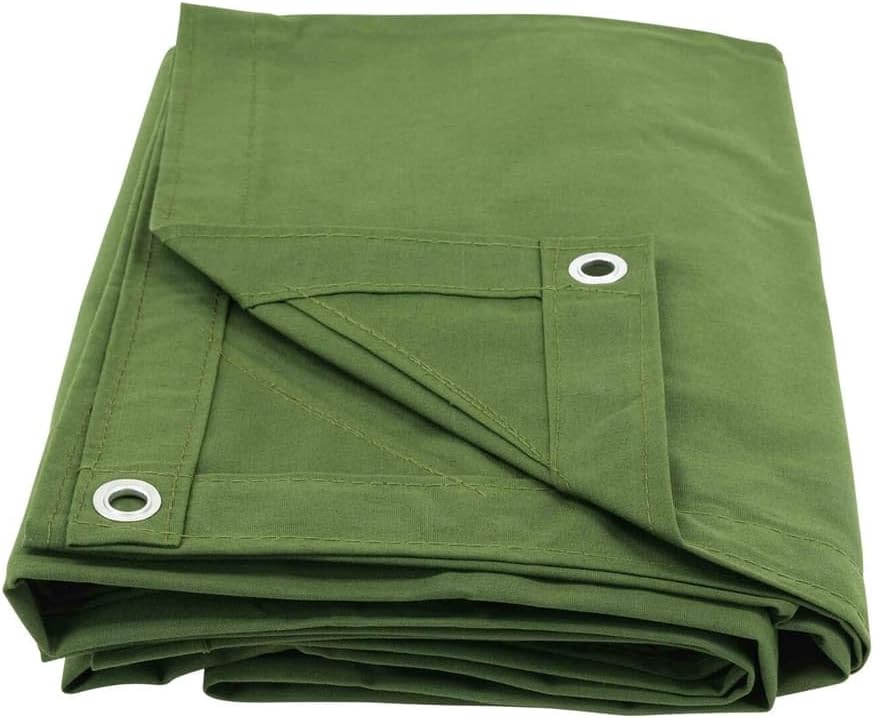 123$$12′ X 20′ Green Canvas Tarp 12Oz Heavy Duty Water Resistant Tarps & Tie-Downs