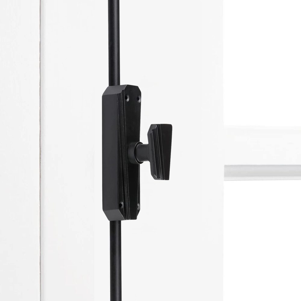 123$$Hardware, 6 Feet Iron Window Cremone Bolt, Black Powder Coat Finish Window Hardware