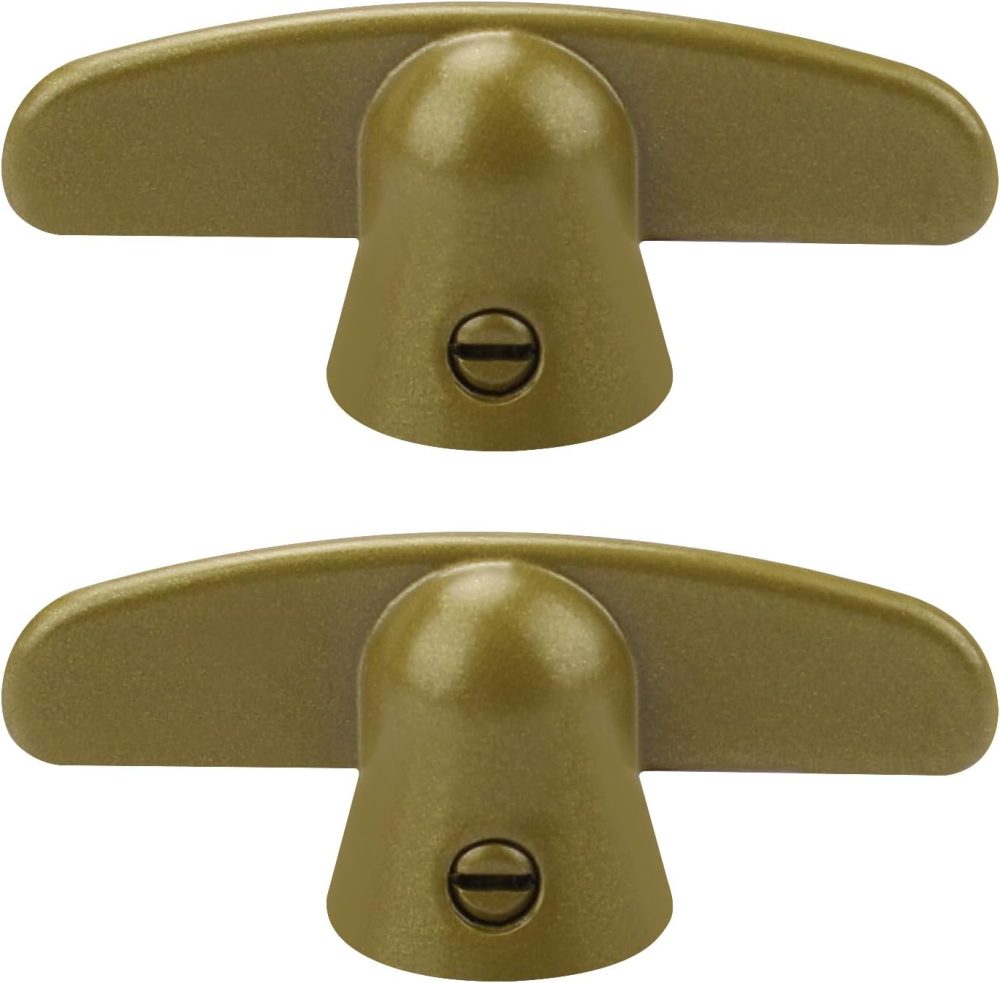 123$$Tee Handle Casement Operator (2 Pack) Used To Replace Existing Handles That Have 3/8 Inch Spindles（Brown） Window Hardware