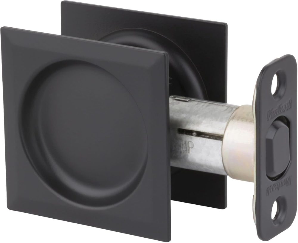 123$$334Sqt-514 Passage Pocket Door Locks, Matte Black Door Hardware & Locks