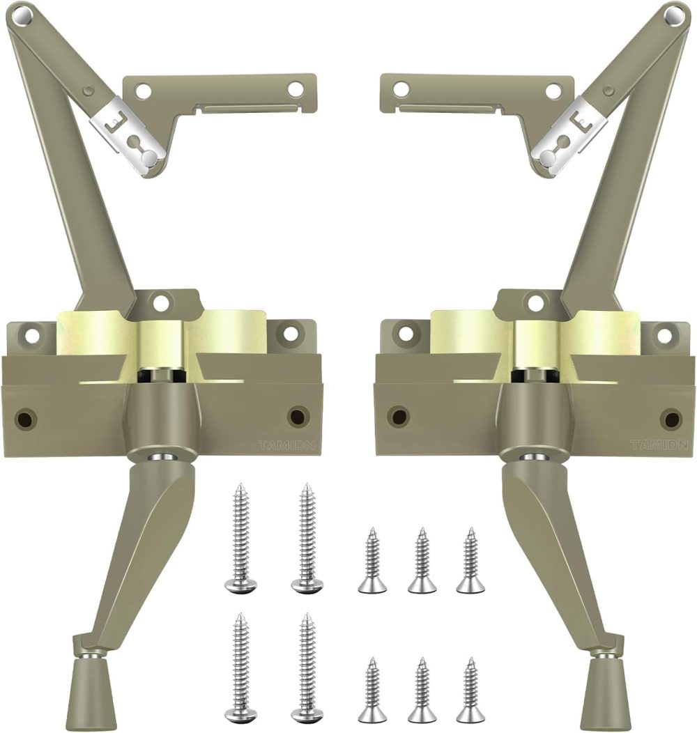 123$$Compatible With Andersen Split Arm Operator (With Handle), Left Hand And Right Hand – Works With Perma-Shield Casement Windows Manufactured From 1982 To 1995 – Stone Color Window Hardware