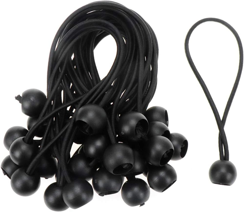 123$$30 Pcs 8 Inch / 20 Cm Ball Bungee Cords Elastic String Canopy Tarp Tie Down Straps Tarp Tie Downs Cord, Black Tarps & Tie-Downs