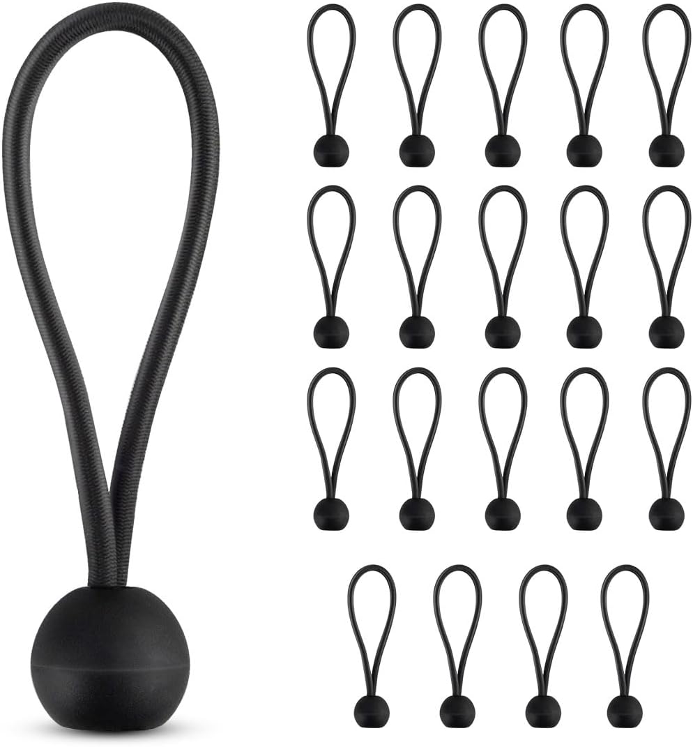 123$$2 Pack Bungee Balls Cords Black Bungee Cord With Ball Heavy Duty Elastic Tarp Bungee Cords 4 Inch Bungee Balls Ties Tie Down Straps For Camping Canopy Shelter Tent Poles Cargo Outdoor Uv Resistant Tarps & Tie-Downs