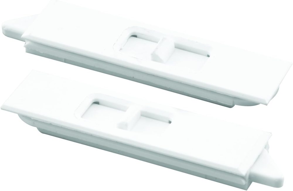 123$$F 2734 Tilt Latch Pair, White Plastic Construction, Spring-Loaded, Snap-In (1 Pair) Window Hardware