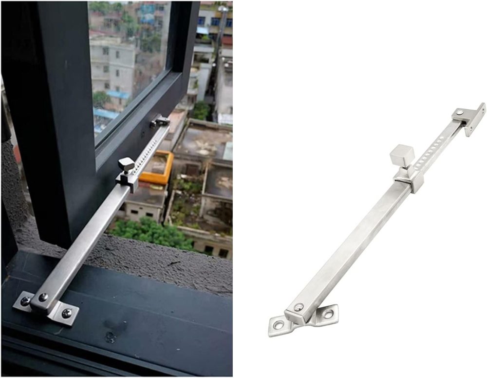 123$$335Mm Casement Window Stay Stainless Steel Security Window Latches Adjustable Telescoping Wind Brace Window Hardware