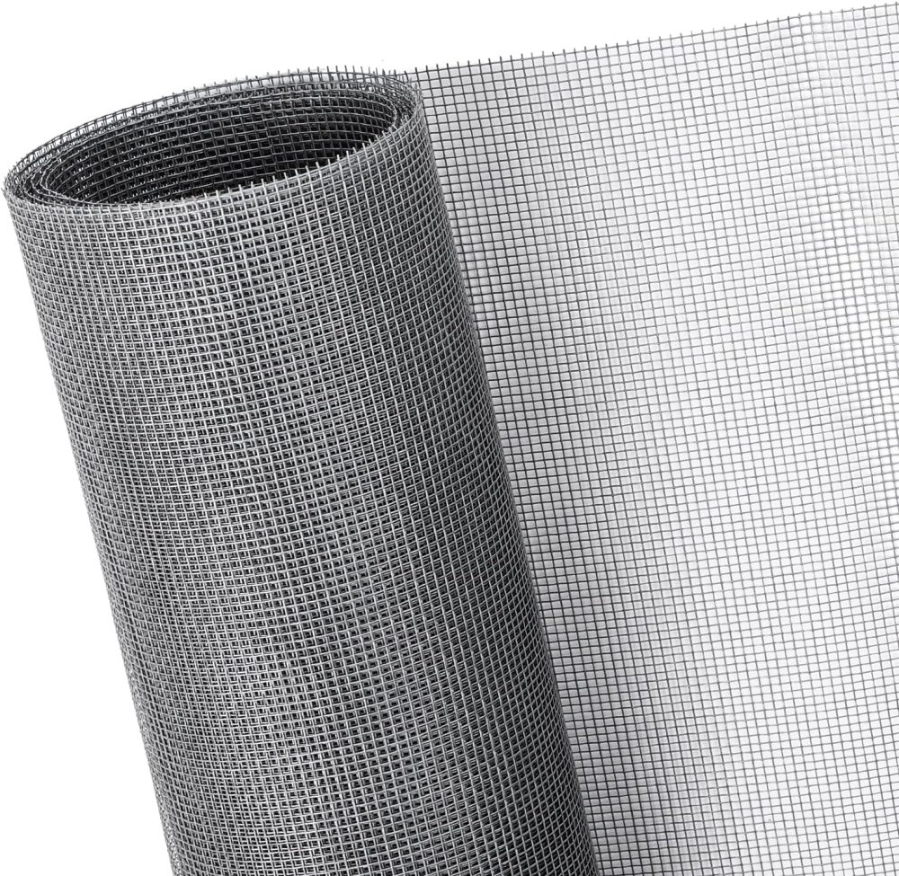 123$$4"X118" Window Screen Mesh, Fiberglass Window Screen, Screen Door Mesh, Windows Screens And Screen Door Replacement, Patio Screen Mesh- Gray Window Hardware