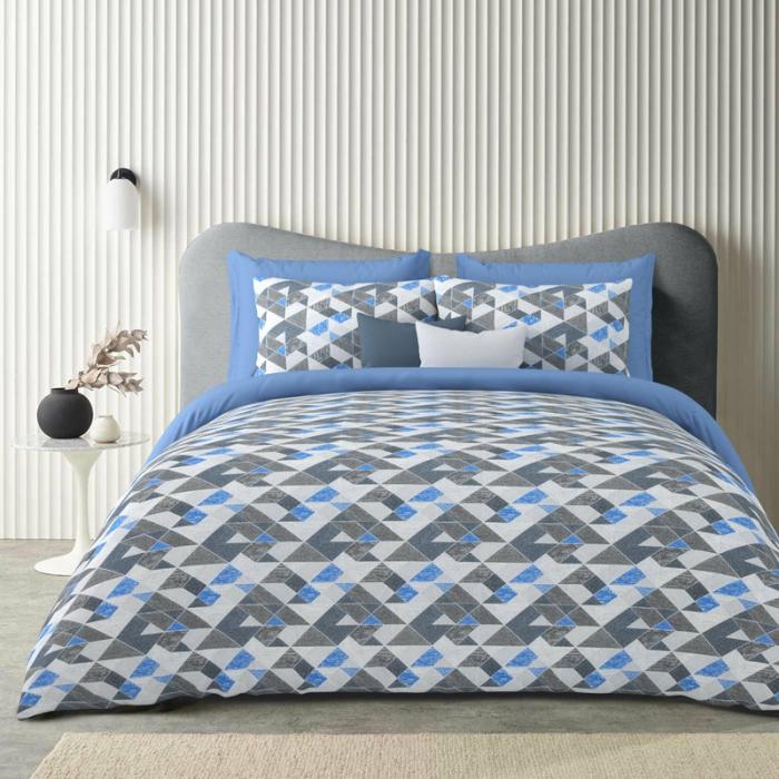 Arni Ethnic Bedsheet  |   Geometric Bedsheets Bedsheets Blue