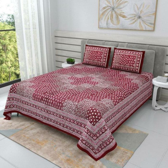 Checkered Glam Ethnic Bedsheet  |   Geometric Bedsheets Bedsheets Geometric Bedsheets