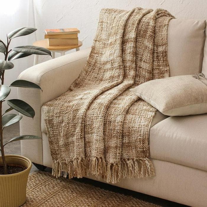 Chinkara Throw  |   Throws Furnishings Beige