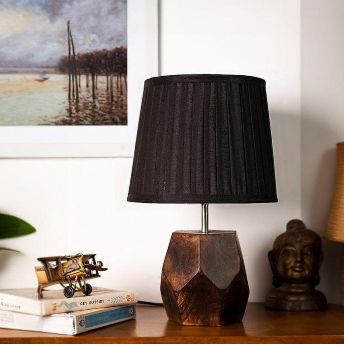 Illeana Pleated Hexa Dome Lamp  |   Table Lamps