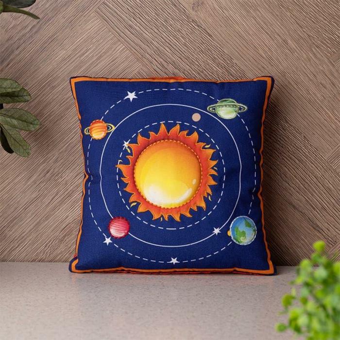 Solar Radiance Cushion Cover  |   Embroidered Cushions Cushion Covers Blue